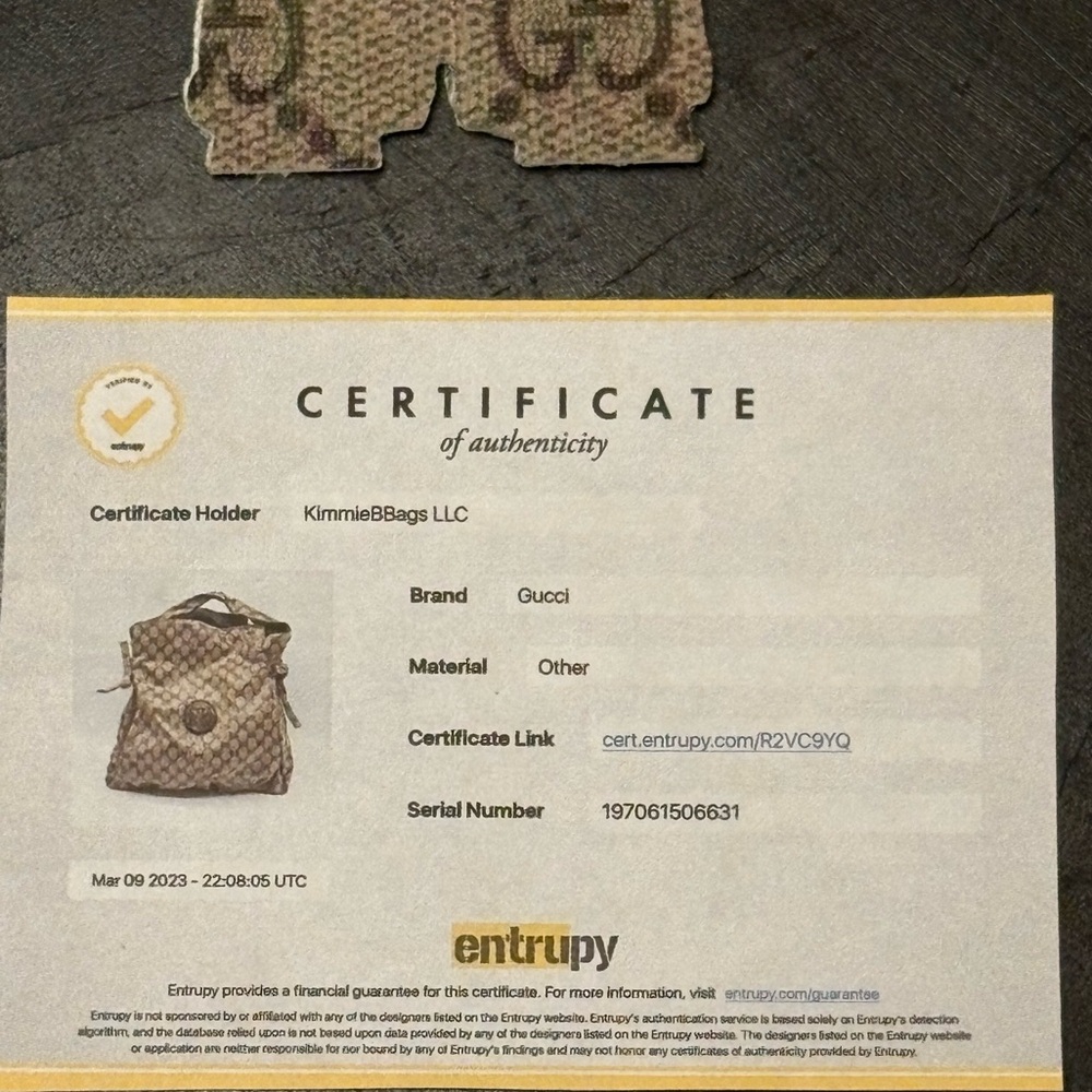Labubu Keychain & Card Holder Made From Upcycled Gucci Bags With COA - Picture 12 of 13